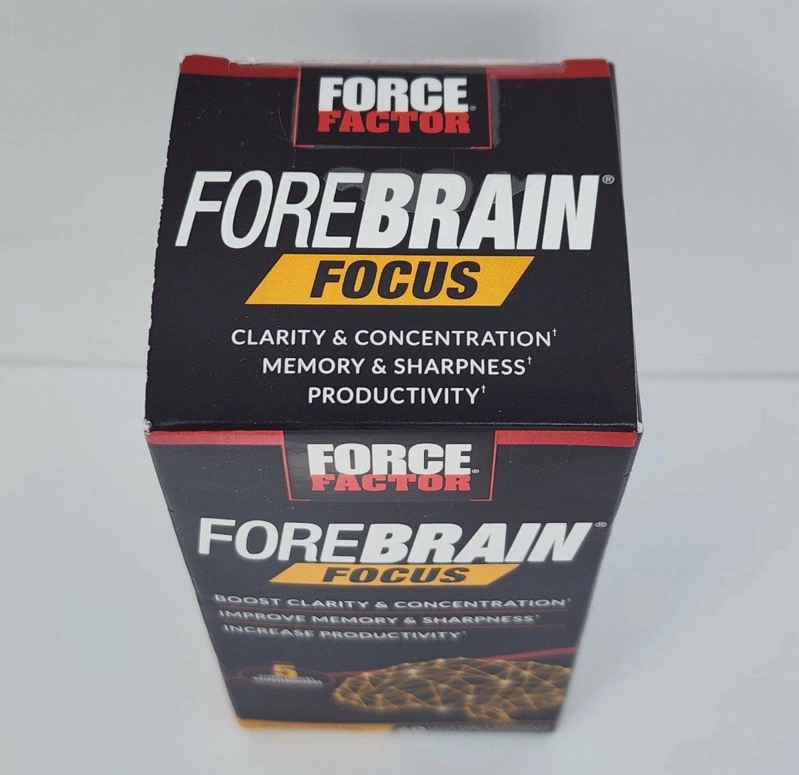 Force Factor Forebrain Focus Dietary Supplement, 60 Capsules Exp 12/2028