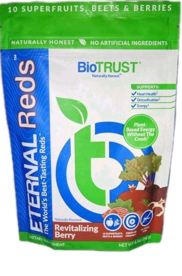 8.5oz BioTrust Eternal Reds Superfoods Revitalizing Berry Beets Berries BB7/2026