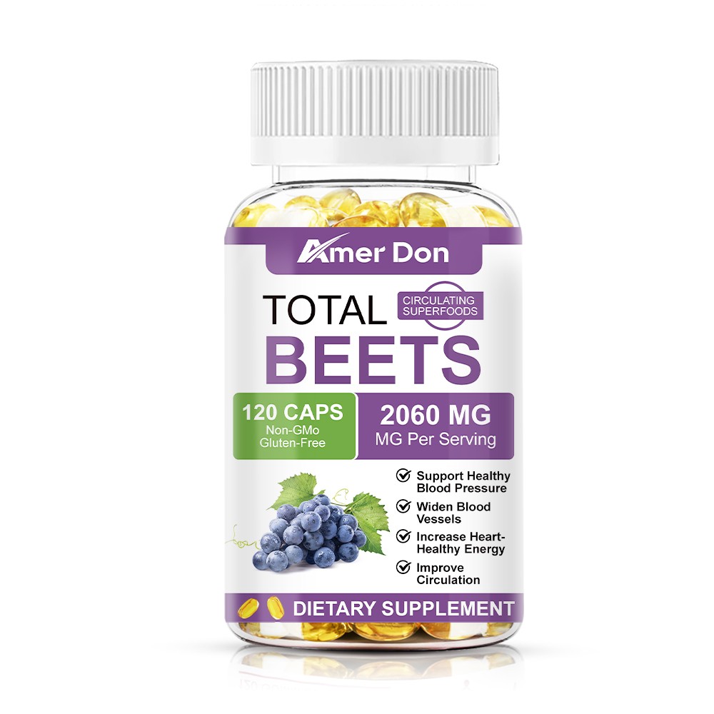 Total Beets Circulation Superfood Beet Root with Blood Pressure Support 120ct