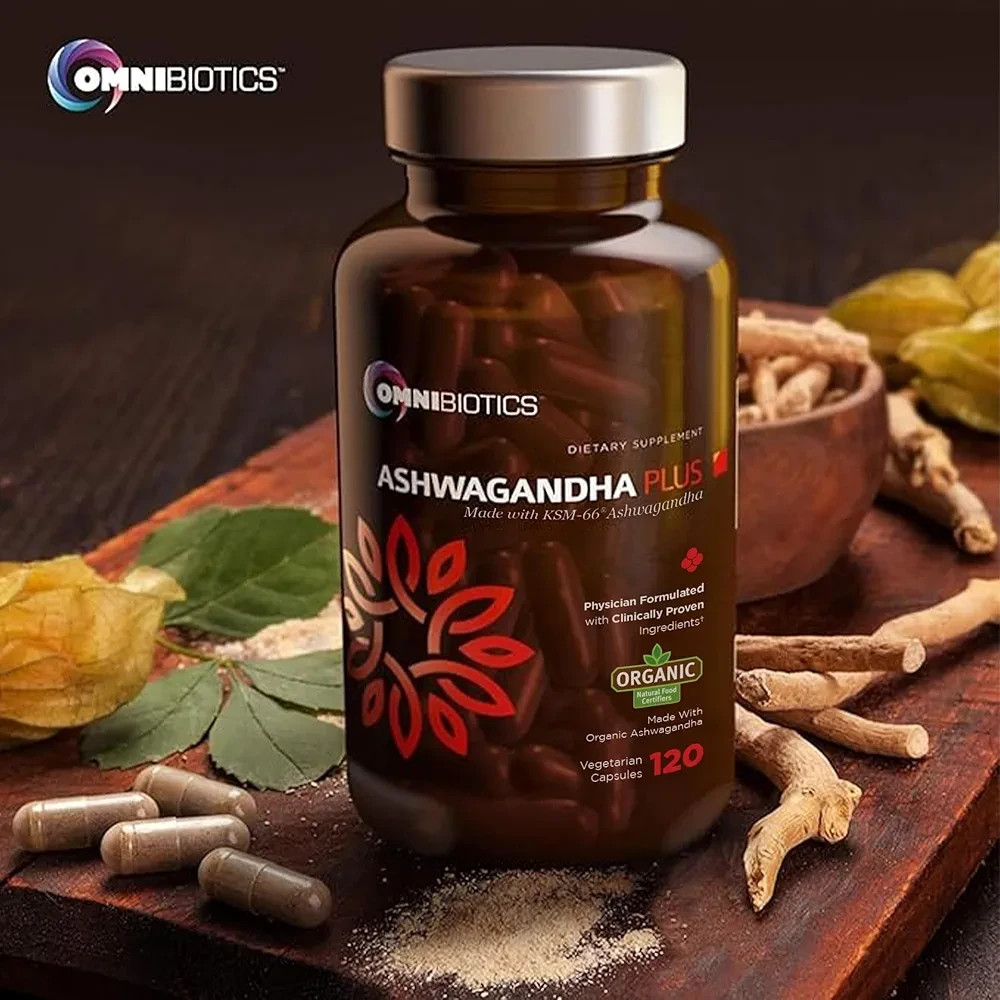 Organic Ashwagandha Supplement 1300mg Stress Relief,Mood & Sleep Support 120 Cap