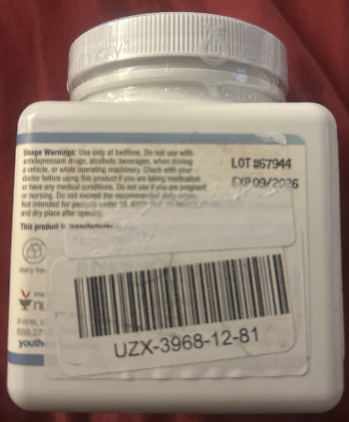 Youtheory Sleep Powder Lemon Lime Flavor – Dietary Supplement 6 oz. Exp 9/2026