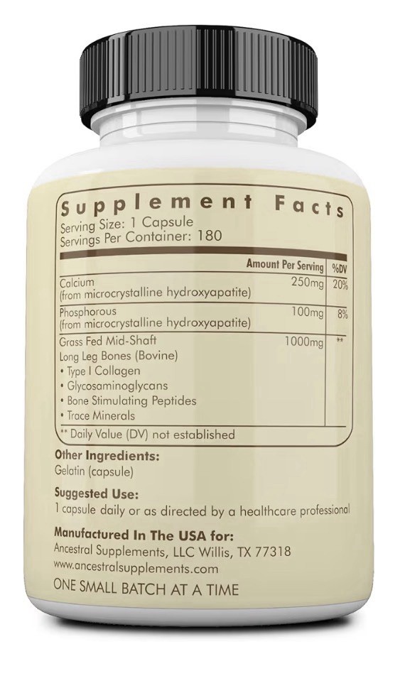 2 Pack Ancestral Supplements Living Bone Grass Fed Beef Pasture Raised