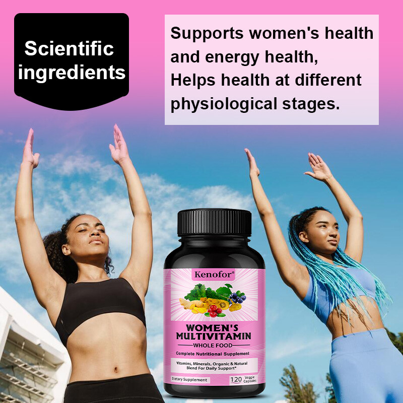 Women’S Multivitamin Organic Based Energy Supports Overall Body Health 120 Caps