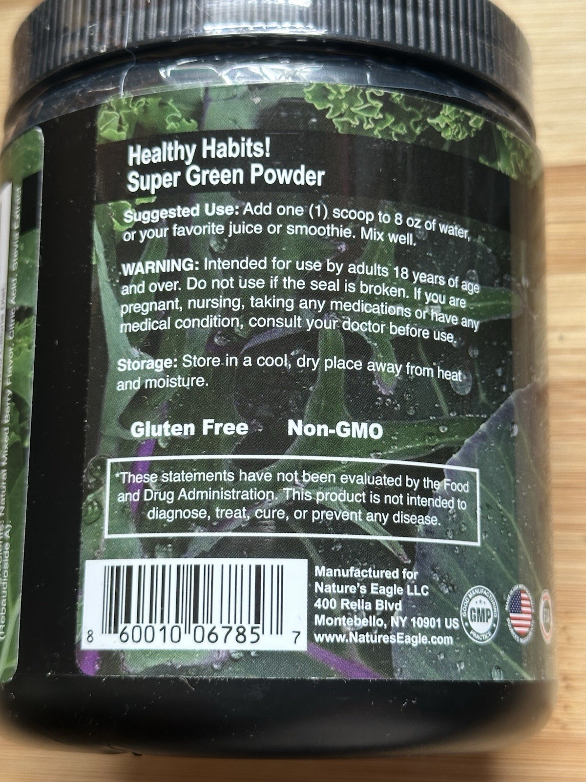 Nature’s Eagle Super Green Powder ACV Collagen Sea Moss 30 Servings 7.5 oz