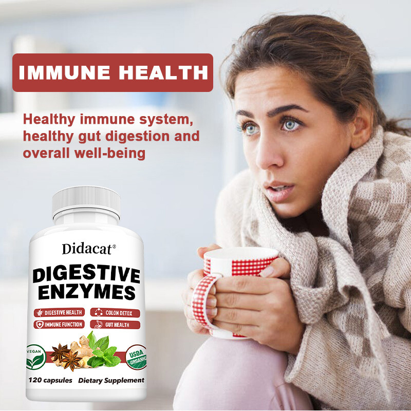 Digestive Enzymes for Colon Detox, Gas, Constipation & Bloating Relief