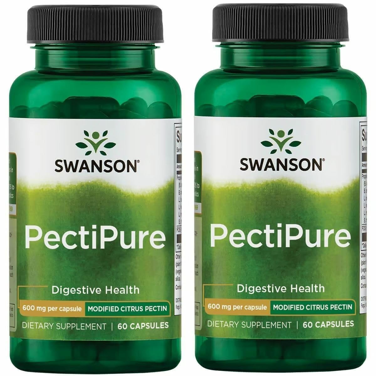 Swanson PectiPure Modified Citrus Pectin Cellular and 60 Count (Pack of 2)