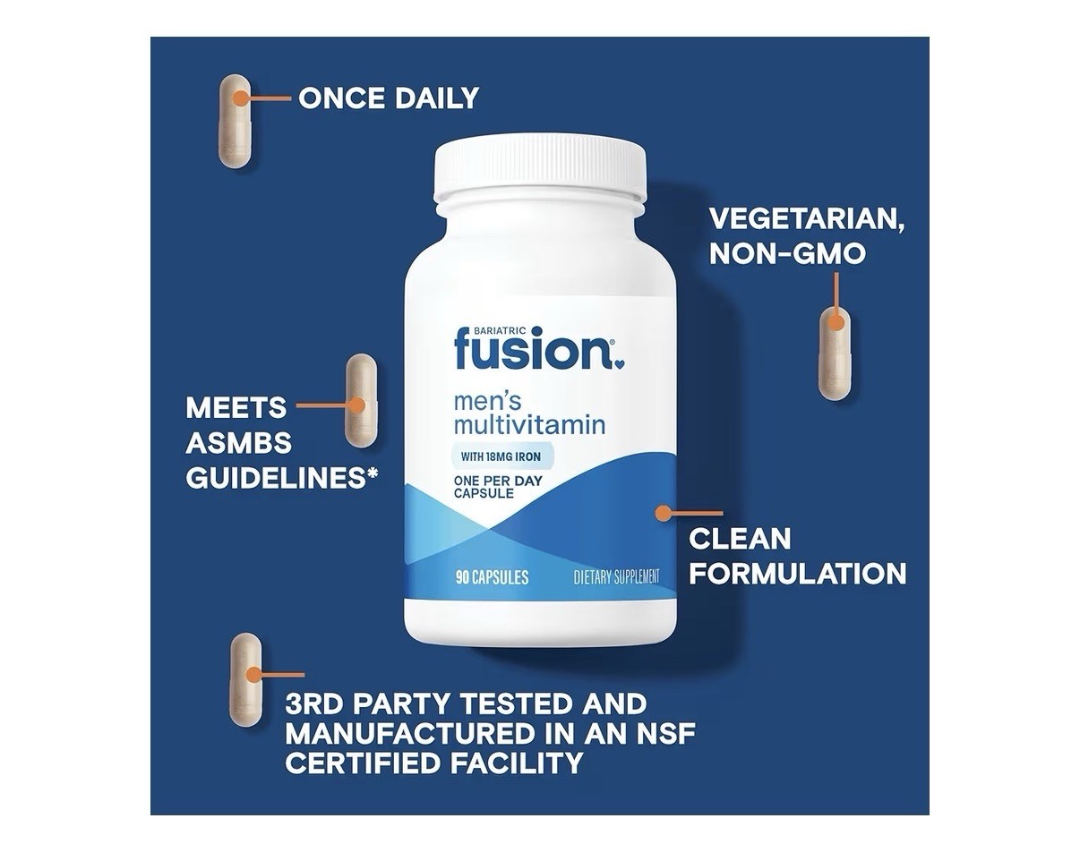 Bariatric Fusion Men’s Multivitamin One Per Day with Iron 90 Capsules