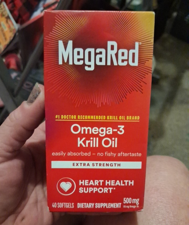 MegaRed Omega-3 Krill Oil Extra Strength Heart Health 500 mg 40 Softgels
