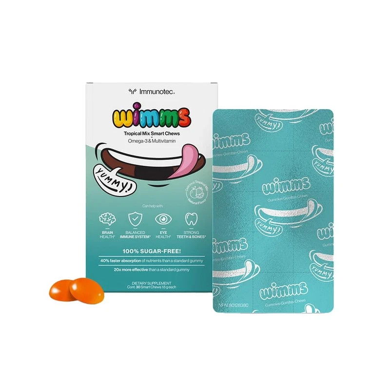 Immunocal Immunotec Wimms Smart Chews Kids Omega-3 Multivitamin Supplement