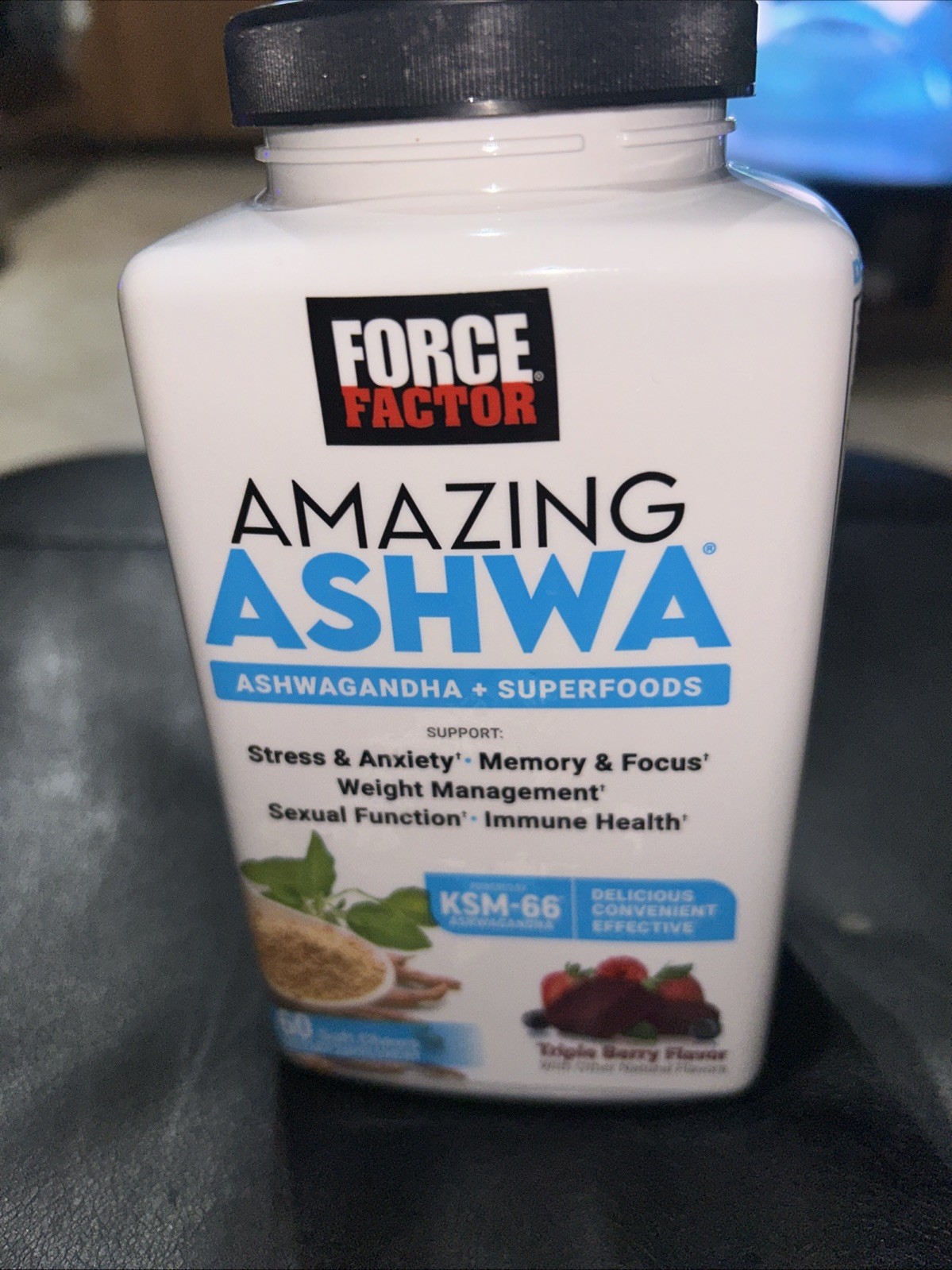 Amazing Ashwa®, Triple Berry, 60 Soft Chews Exp 01/2028
