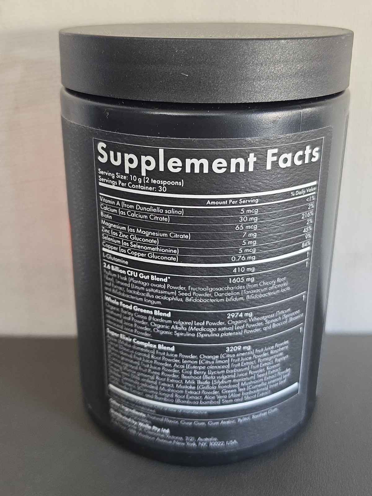 WelleCo The Super Elixir Daily Greens Dietary Supplement Blood Orange 300g 3/27
