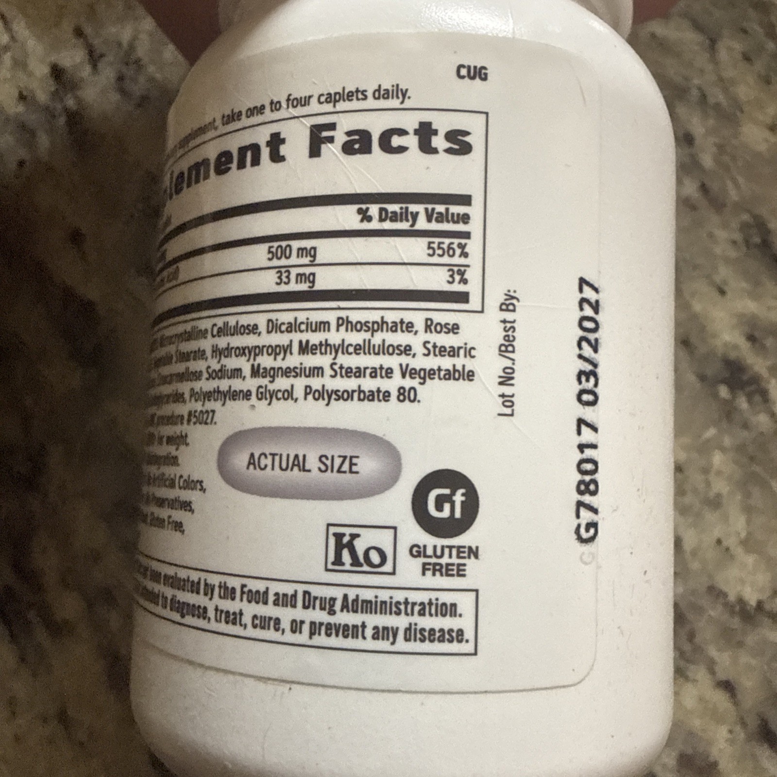 GNC Vitamin C-500 mg Antioxidants Immune Support 250 VegCaps/Airborne 21 Gummies