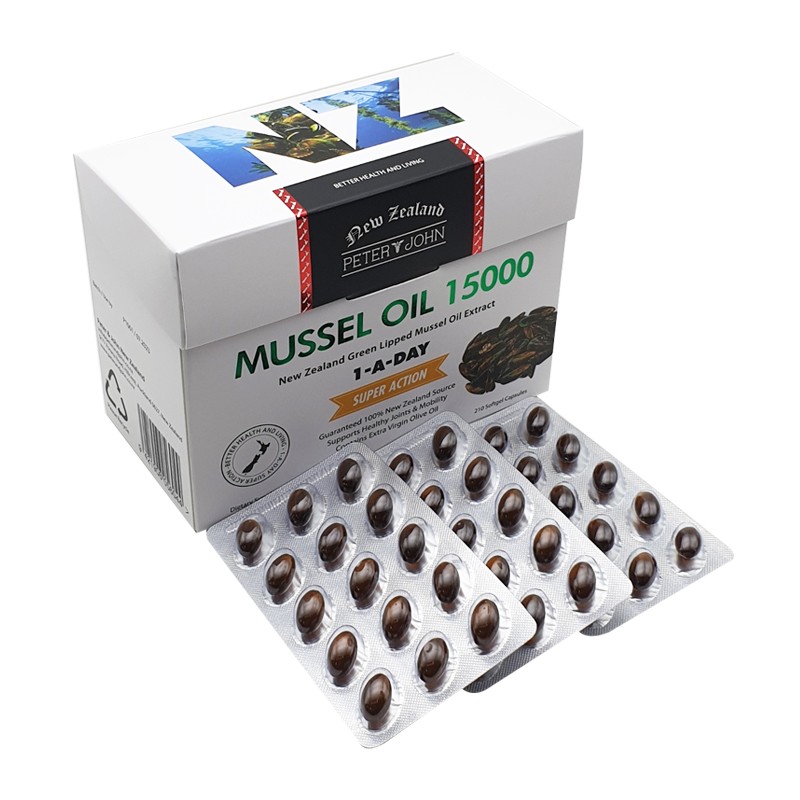 PETER&JOHN Mussel Oil 15000 (210 Softgels) – 5 Pack