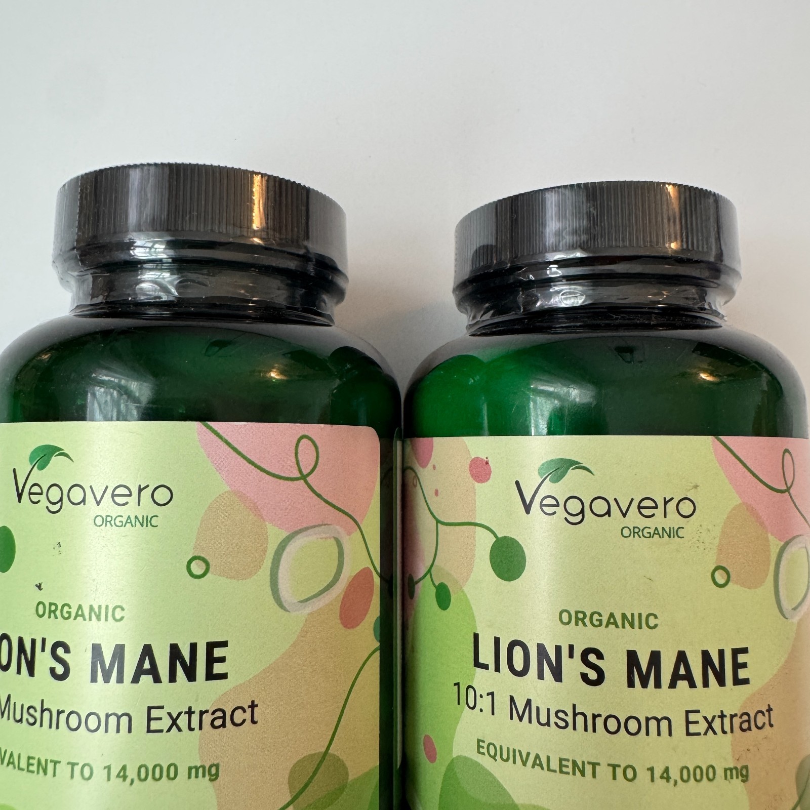 2x Vegavero Lion’s Mane Mushroom Extract 120 Caps Organic 10:1 Vegan Exp 2028