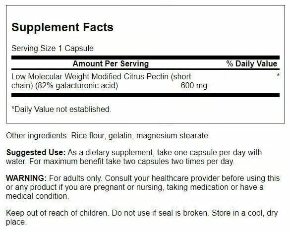 Swanson PectiPure Modified Citrus Pectin Cellular and 60 Count (Pack of 2)