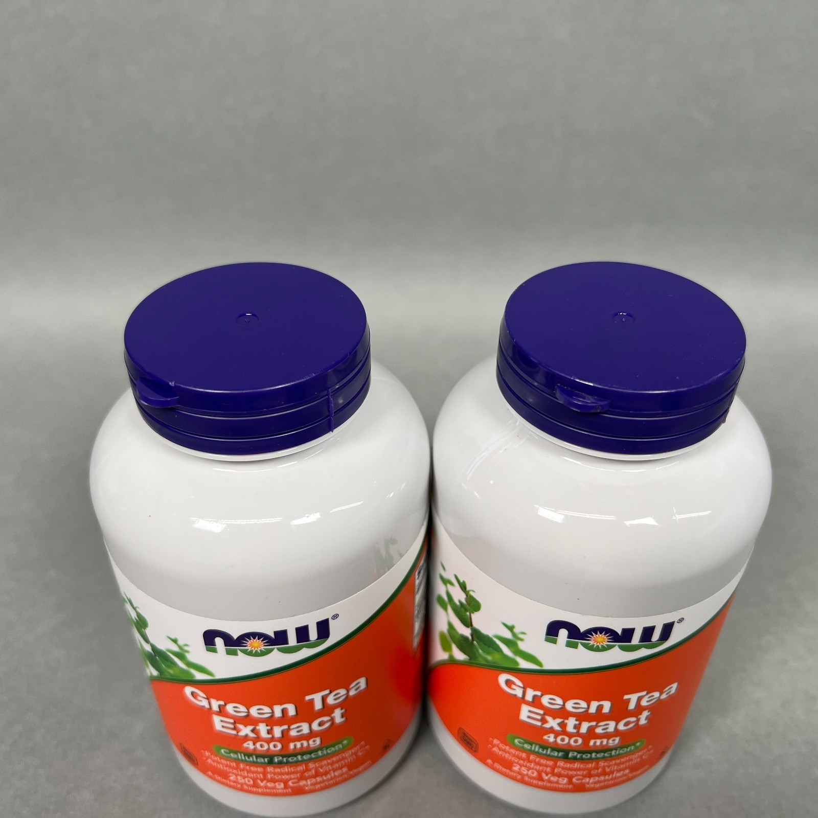 2 Pack NOW FOODS Green Tea Extract 400 mg 250 Veg Capsules LOT (500 Total) 2027