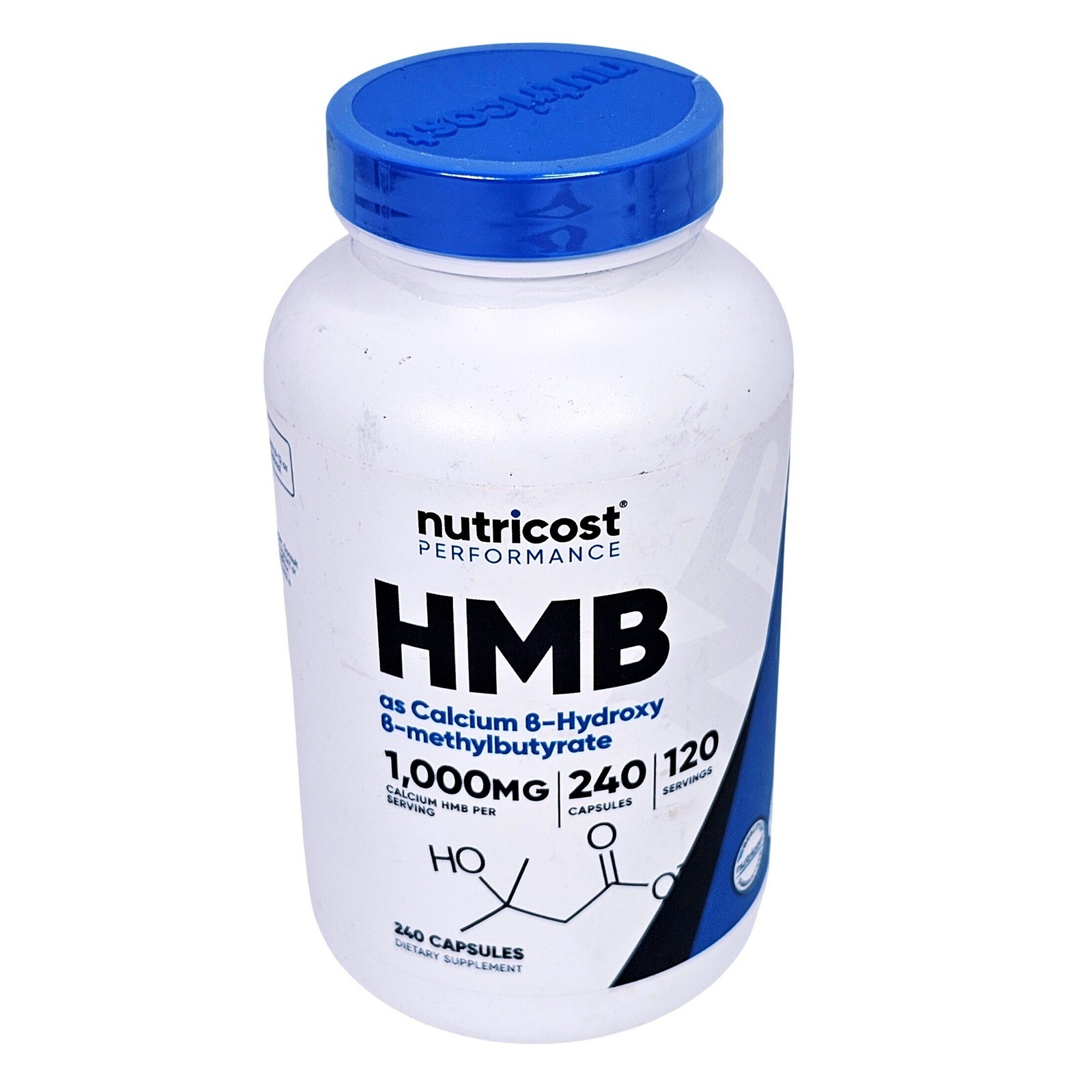 Nutricost HMB Performance 1000mg Calcium 240 Capsules Exp 08/2027 Muscle Supp NW