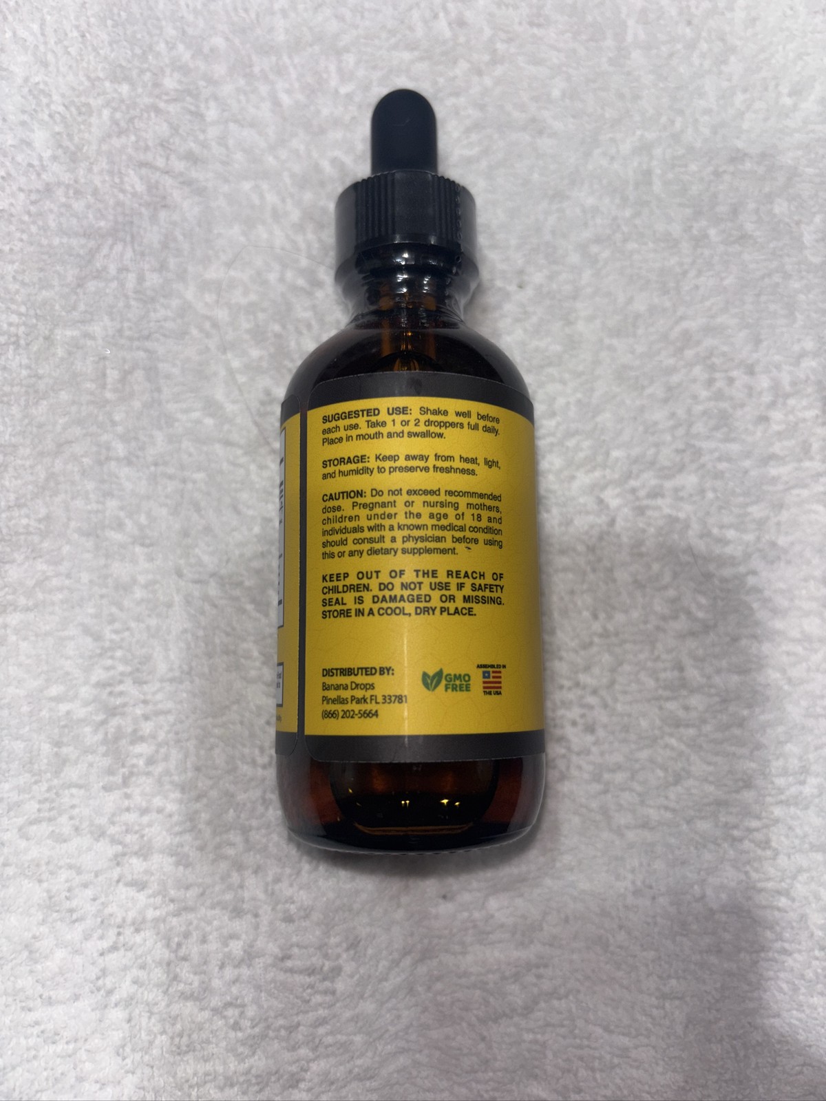 Banana Drops Supplement Banana Flavor 2oz / 60ml