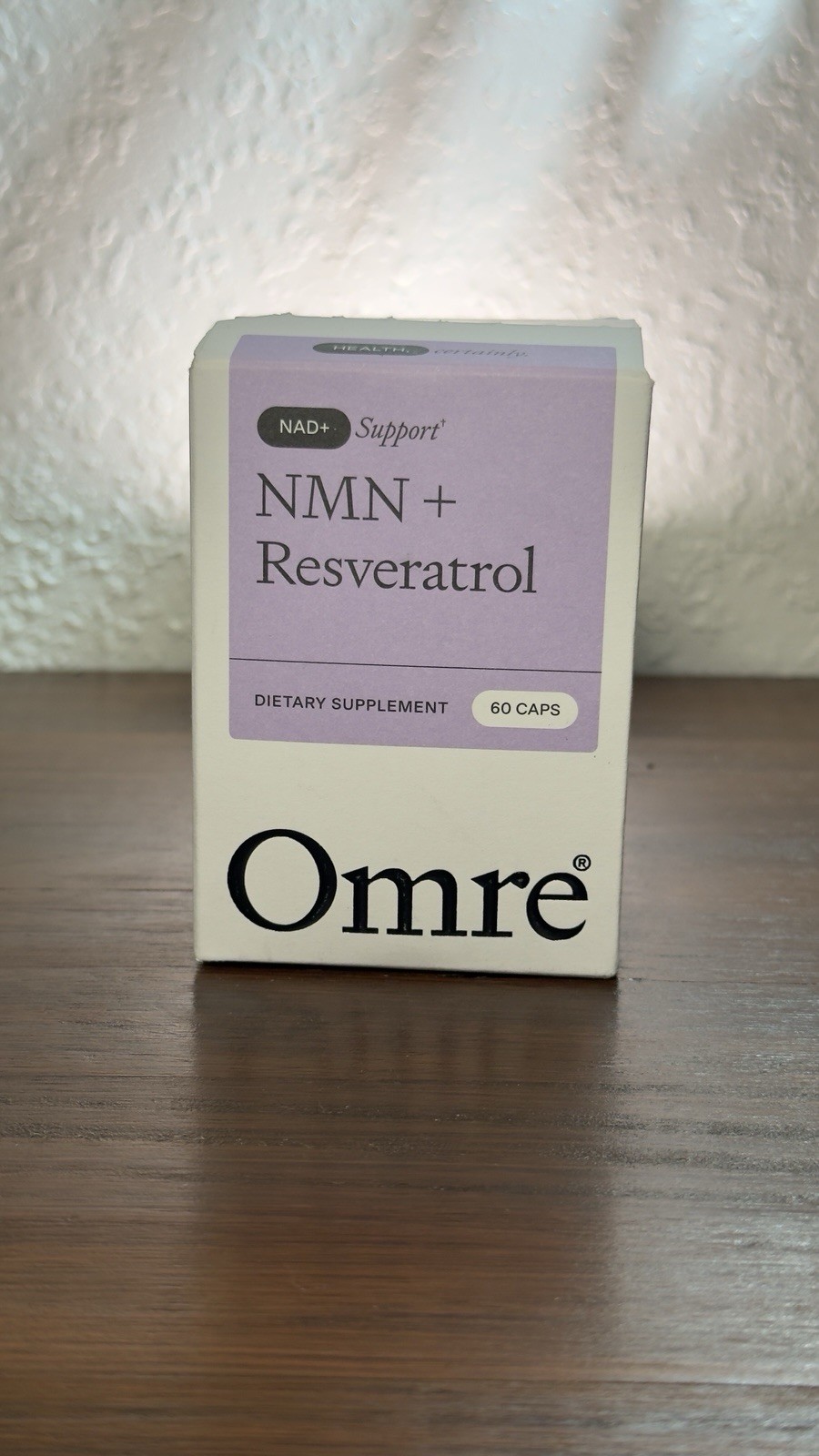 Omre NAD+ Support NMN + Micronized Resveratrol 500 mg Vegan 60ct Capsules