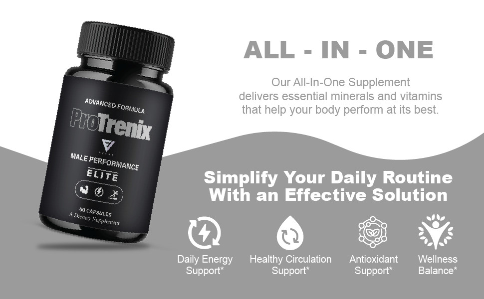 (3 Pack) ProTrenix Male Performance Pill, Pro Trenix Support (180 Capsules)