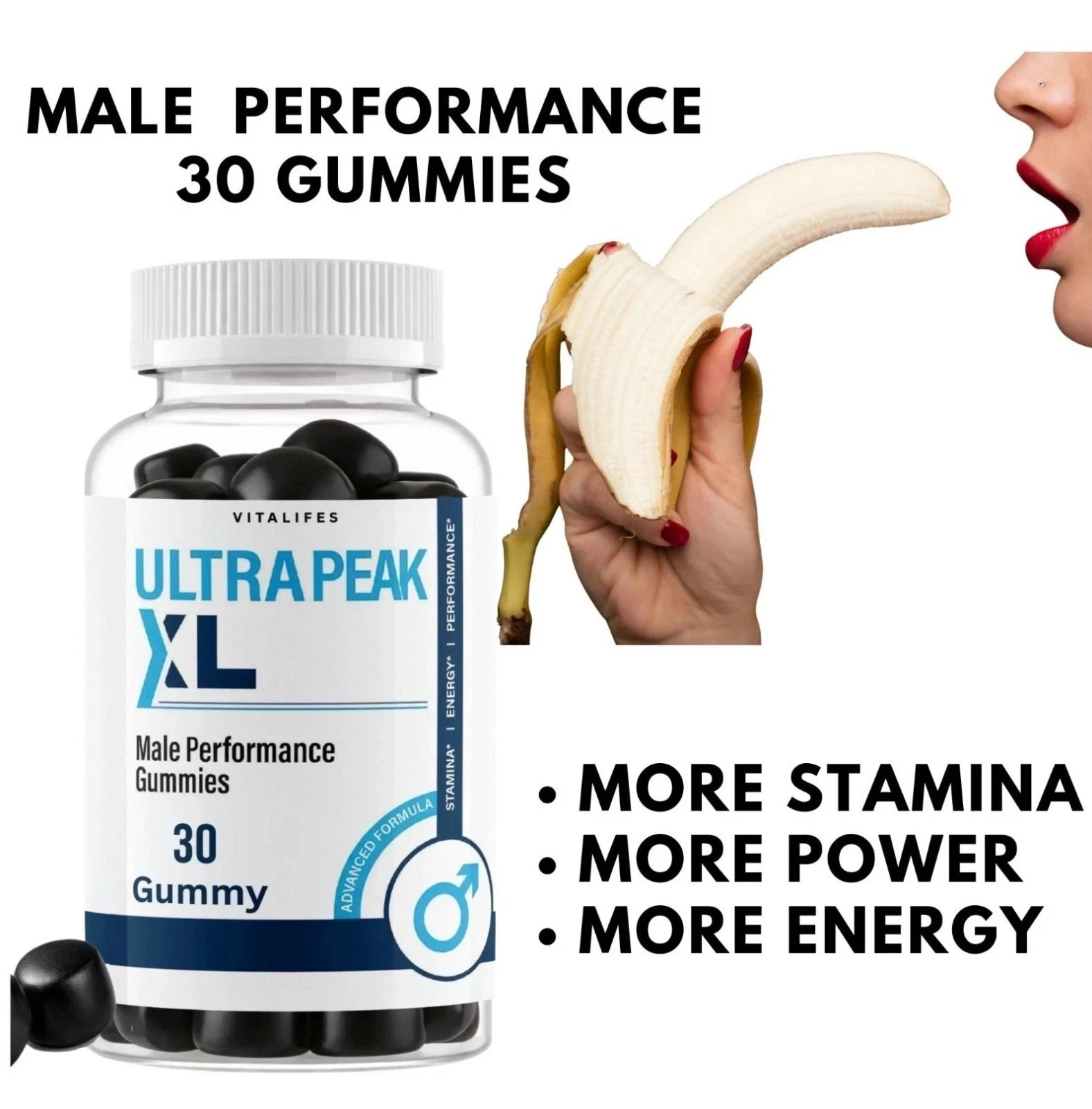 Ultra Peak XL Performance Gummies For Men UltraPeak Energy Stamina 30 Gummy