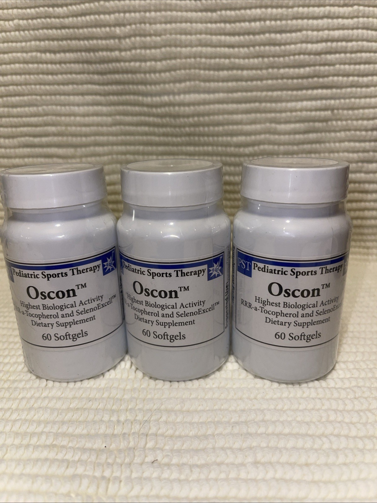 3 Bottles Pediatric Sports Therapy Oscon Dietary Supplement 60 gels Each Ex 4/27