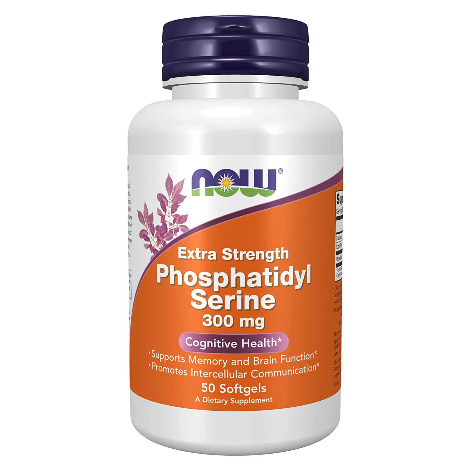 NOW Phosphatidyl Serine 300 mg Extra Strength, Cognitive Health, Memory & Brain