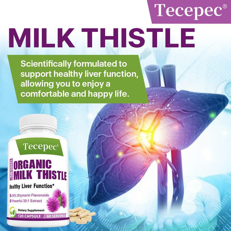 Organic Milk Thistle – 12,000mg Strength / Supports Liver Cleanse and Detox