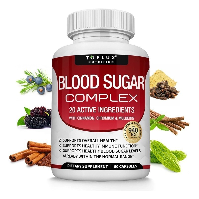 1~3x BLOOD SUGAR BLEND SUPPORT Alpha Lipoic Acid&Cinnamon 20Herbs Complex+60CAPS