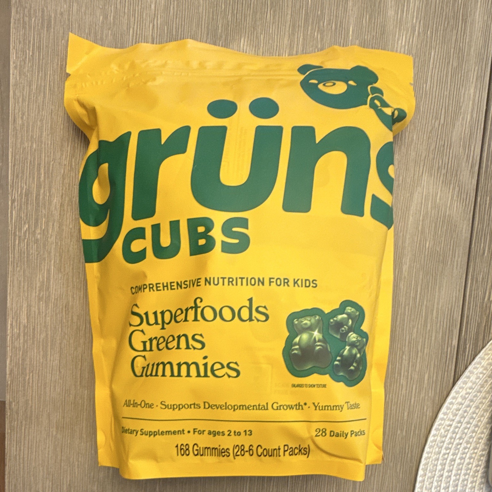 grüns CUBS Superfoods Greens Kids Gummies 168 Ct Vegan Gluten Free Exp 06/2027