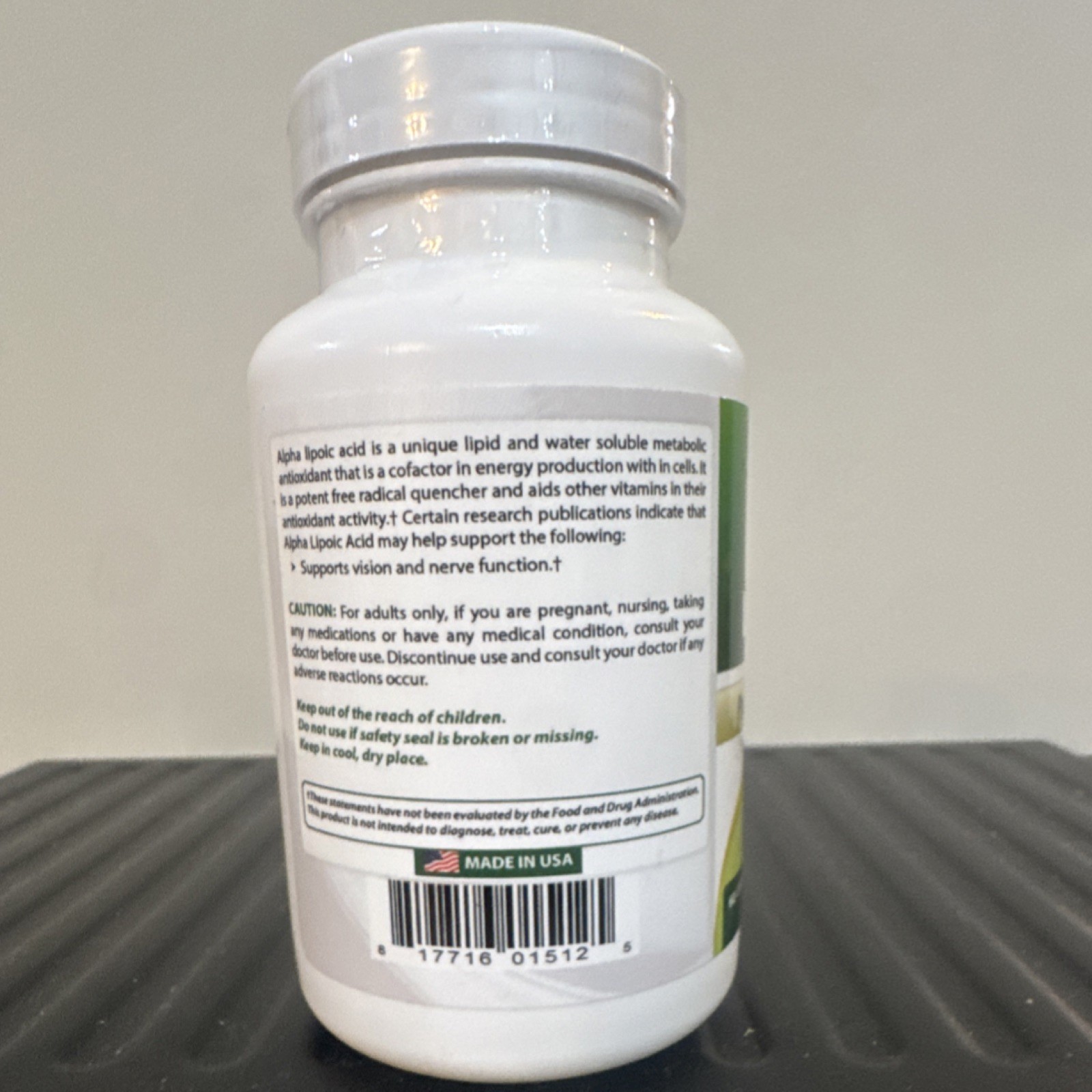 Best Naturals Alpha Lipoic Acid 600mg Antioxidant Vision/Nerve 60 Capsules