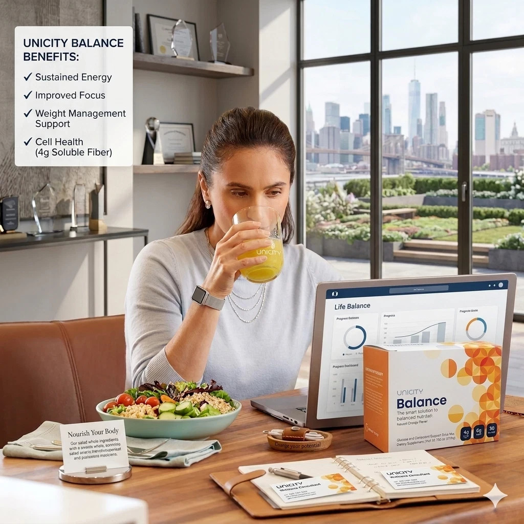UNICITY Balance Cholesterol Support Drink Mix 30 Stick Pack (ORANGE)