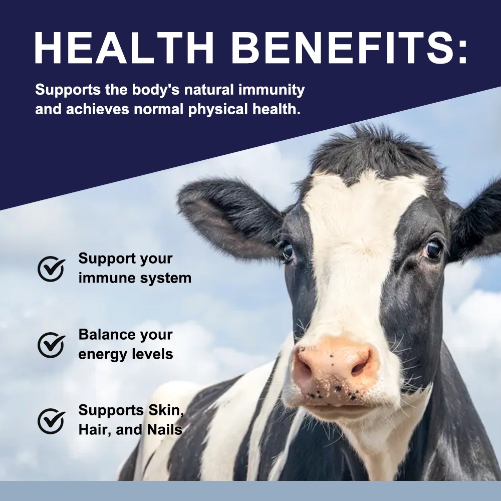 Bovine Colostrum Supplement 1200mg Support Skin Hair Health Balance Immune 120CT