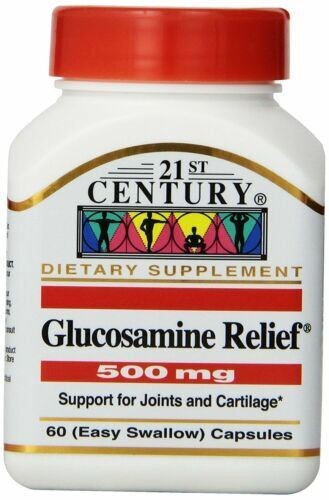 21st Century Glucosamine Relief Joint Health Capsules 500 mg 60 Count Pack of 2