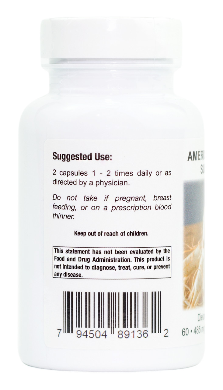 American Ginseng Supreme – by Supreme Nutrition – 60 Caps – 485 mg