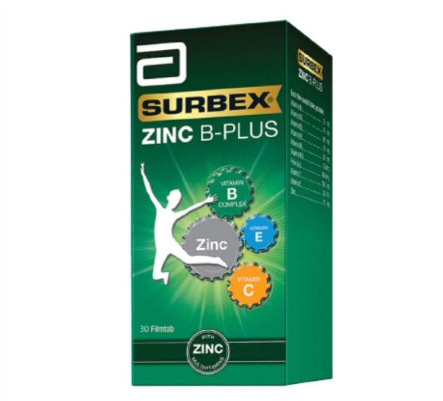 Surbex ( EXP 11/2026 )Zinc High Strength Vitamin B with Zinc Anti-Stress 60’s