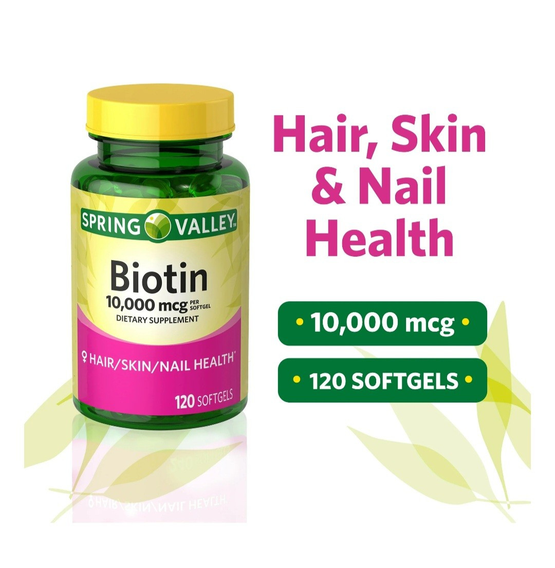 Spring Valley Biotin Softgels- 10-000 mcg- 120 count
