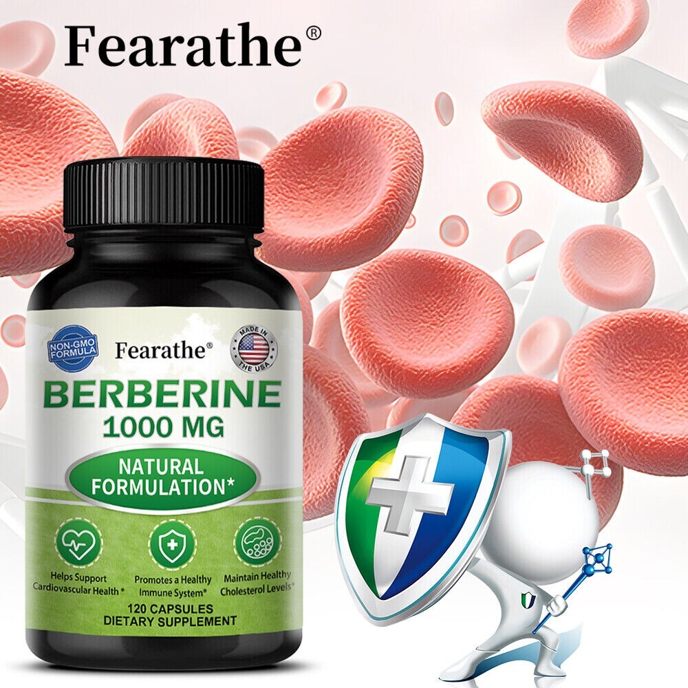 Berberine 1000mg 30 To 120 Capsules Heart Health & Immune Healthy Cholesterol