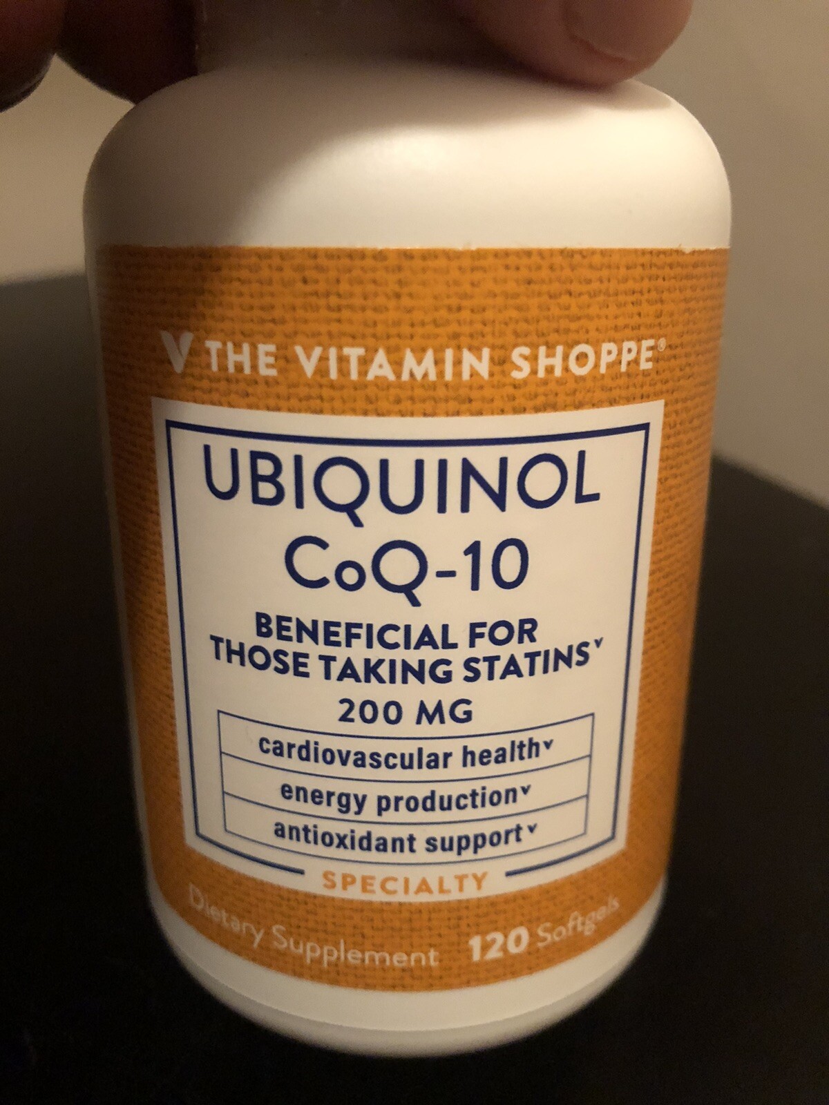 Vitamin Shoppe Ubiquinol CoQ-10- Energy, Cellular & Cardio 200 MG (120 softgels)