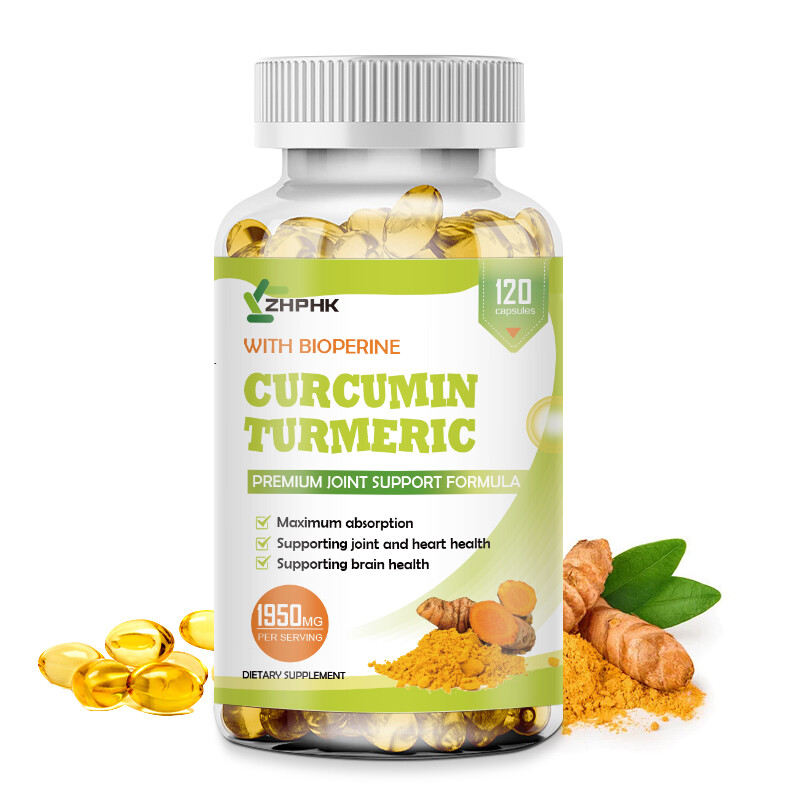 120 Capsules Premium Turmeric Curcumin 1950mg Herbal Extract with BioPerine HOT