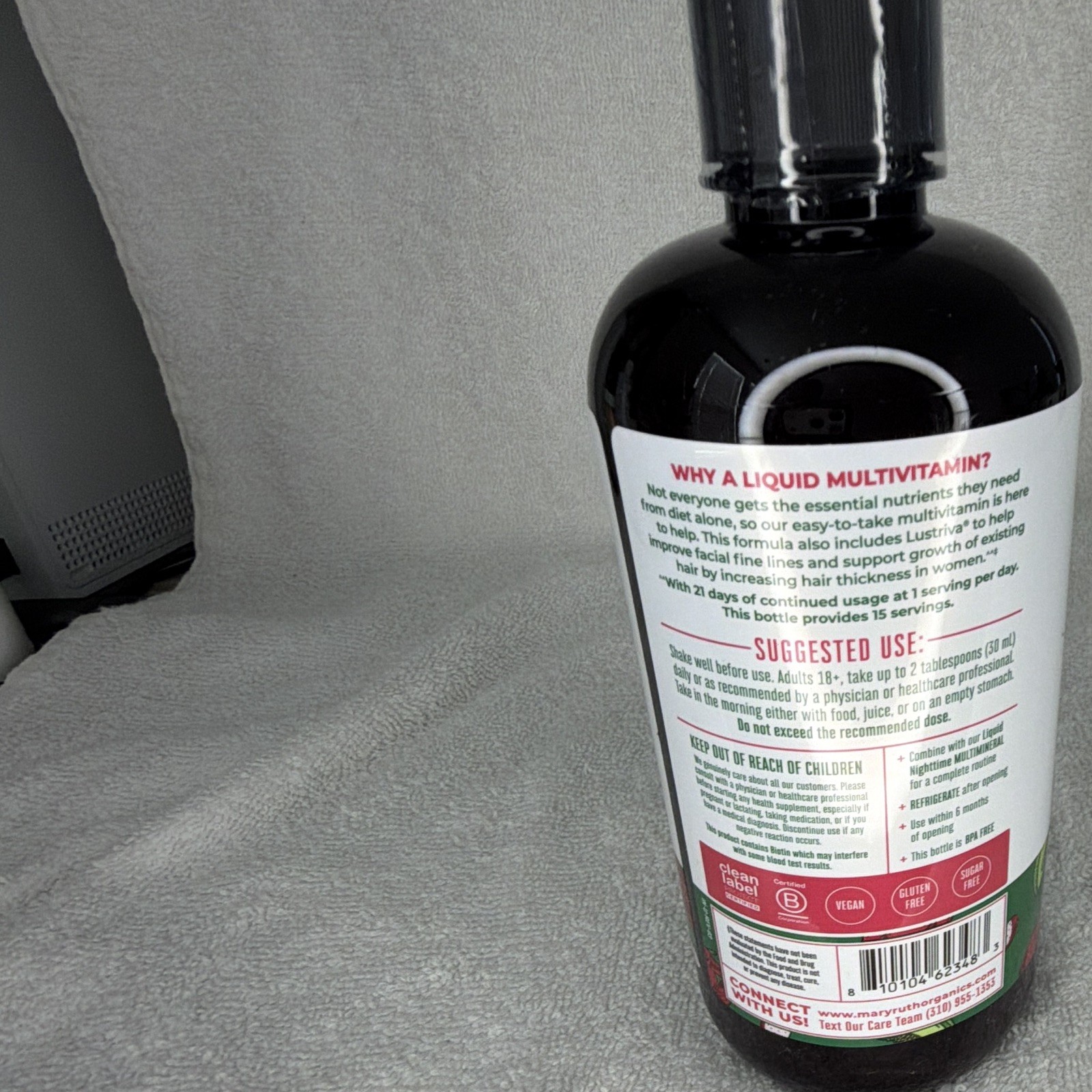 MaryRuth’s Liquid Morning Multivitamin + Hair Growth Dragon Fruit Melon 15.22oz