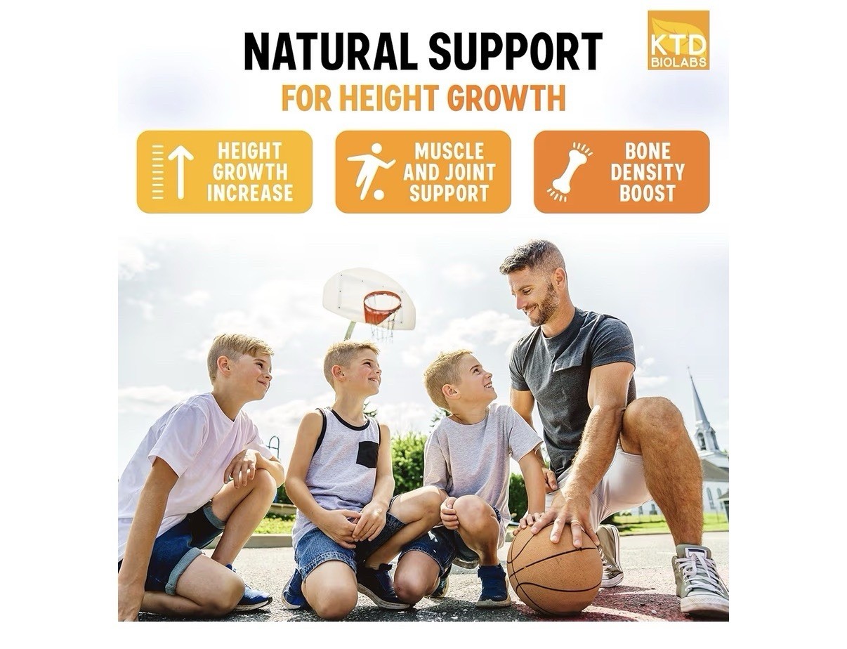 2 Pack KTD BIOLABS Height Growth Support Bone Density For Kids Teens And Adults