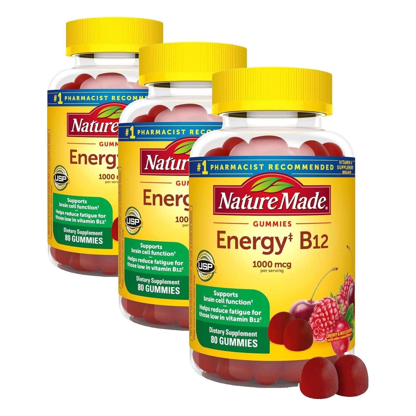 Nature Made Vitamin B12 Gummies 1000 mcg – Energy Metabolism Support