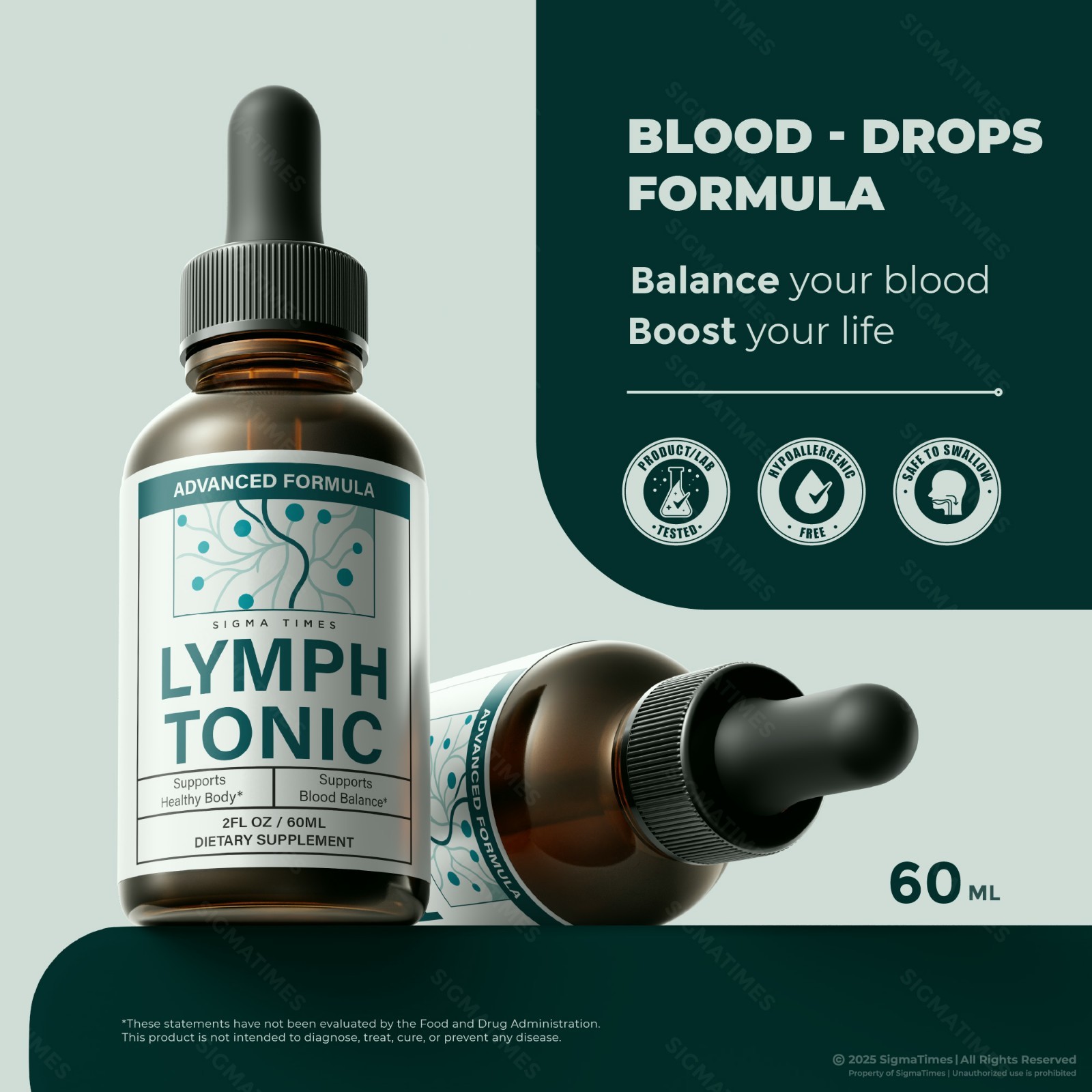 Lymph Tonic Drops – Natural Drainage Support & Blood Balance (30 servs)