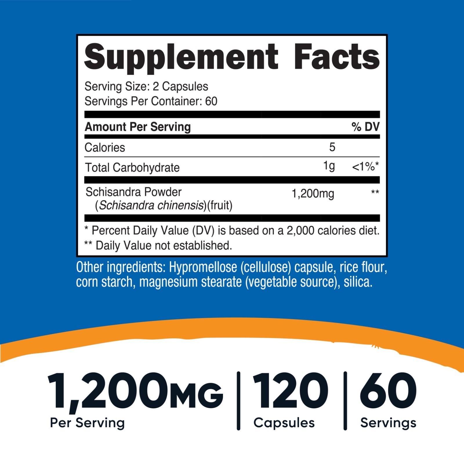 Nutricost Schisandra Supplement (1,200mg) 120 Capsules – Berry Fruit Extract