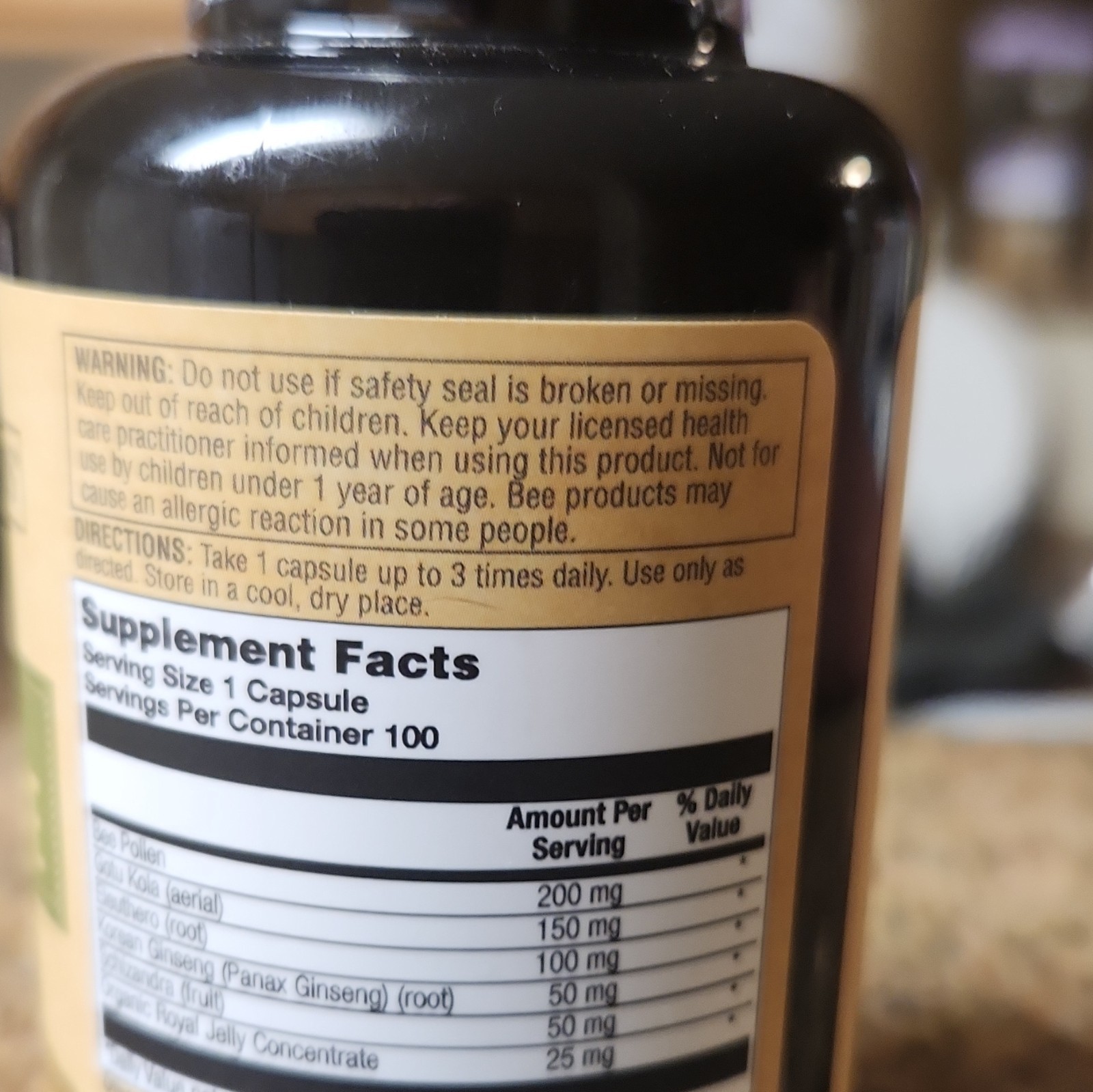 Honey Gardens Premier One Brain Energy Caffeine-Free 100 Ct Exp 08/28