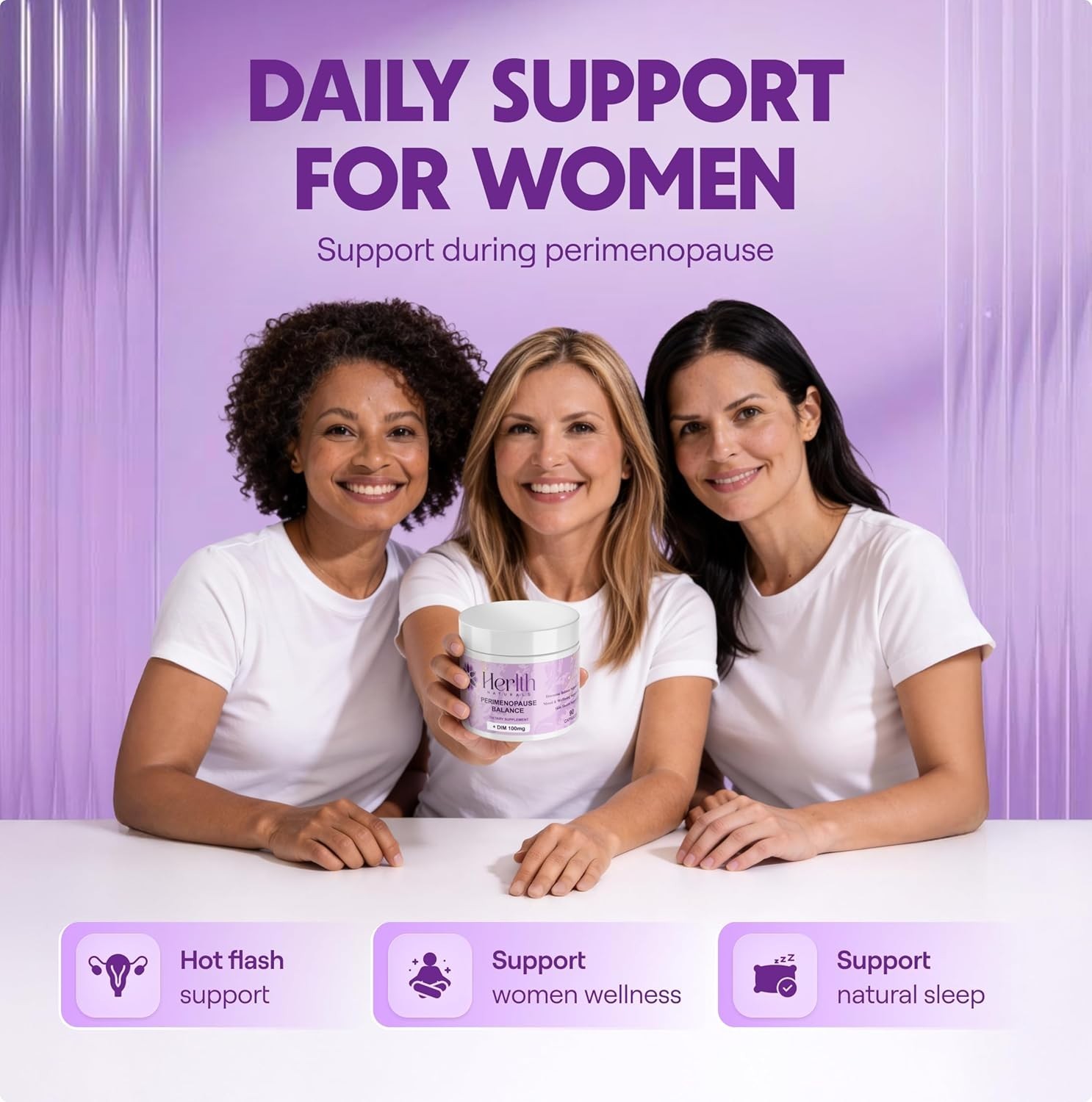 PERIMENOPAUSE SUPPLEMENT FOR WOMEN, HORMONE BALANCE, HOT FLASH, NIGHT SWEATS