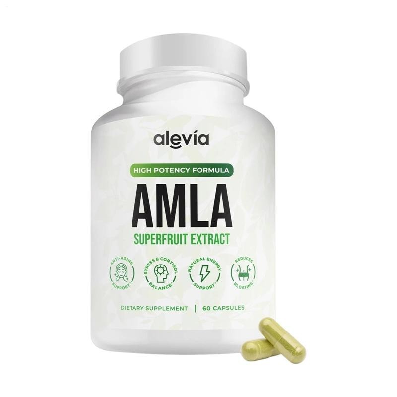 Alevia Organic Amla Capsules 1000mg Indian Gooseberry Antioxidant (1 Pack)