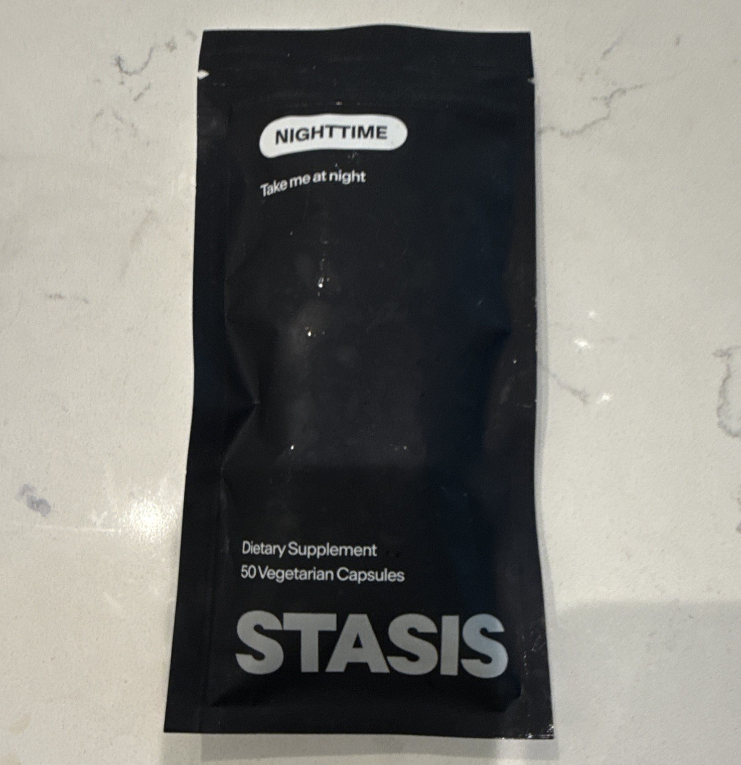 STASIS Nighttime Sleep Support 50 Veg Capsules Magnesium 01/2027