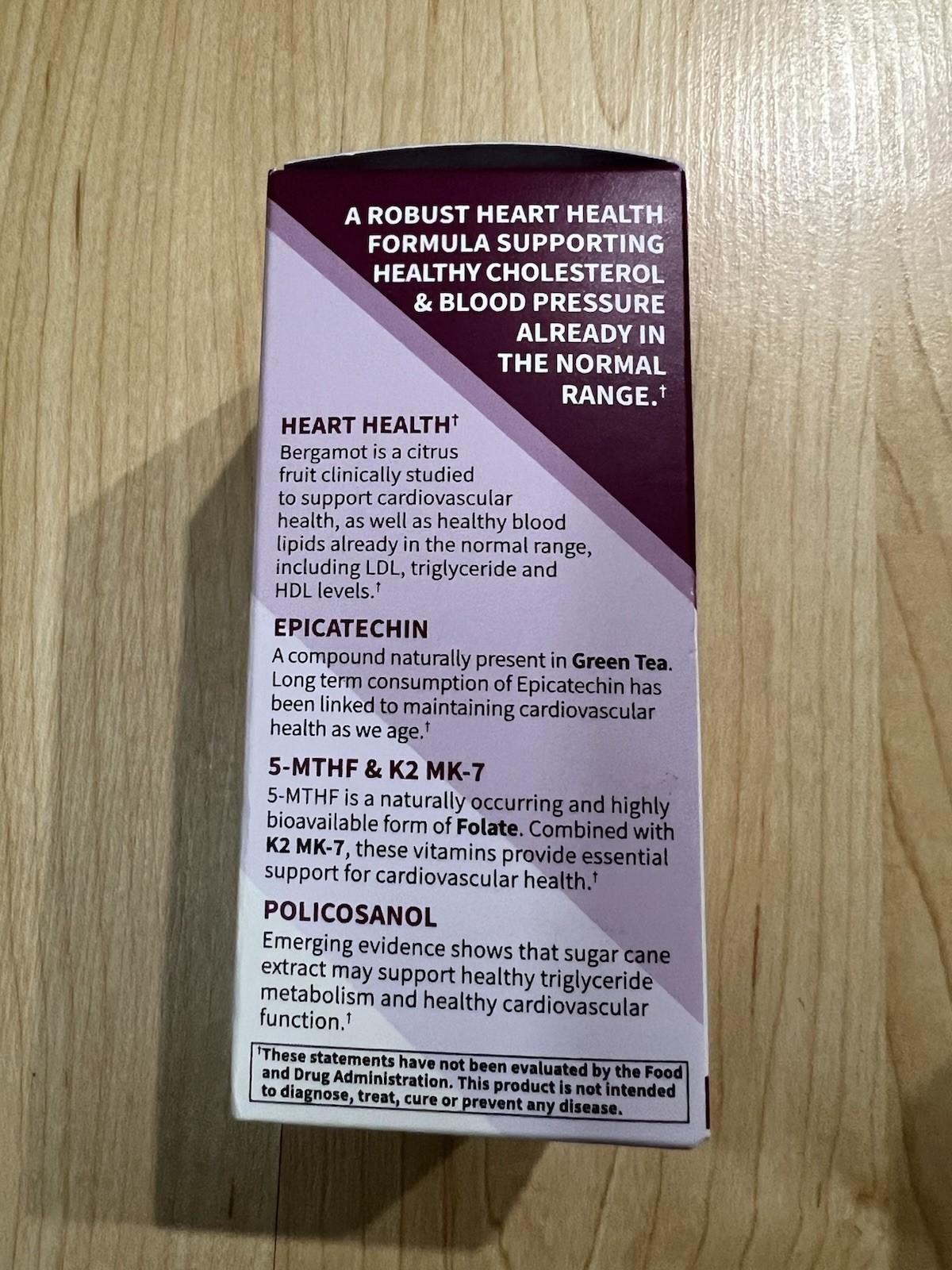 Garden of Life Heart Health 30 Vegan Capsules Bergamot Epicatechin Folate K2